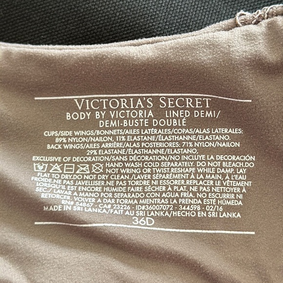 Body by Victoria Lined Demi 36D Taupe/Grey - Picture 5 of 6